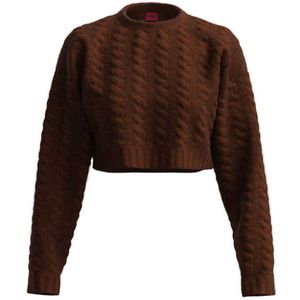 Hugo Scrovil 10252970 Sweater Bruin L Vrouw
