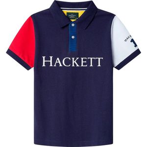 Hackett - HK561614 Heritage - Poloshirt - Marineblauw - Katoen - Korte Mouwen