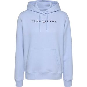 Tommy Jeans - Reg Linear Hoodie - Grijs - Katoenmix