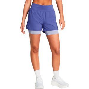 Under Armour Run Stamina 2-in-1 Shorts Paars L Vrouw