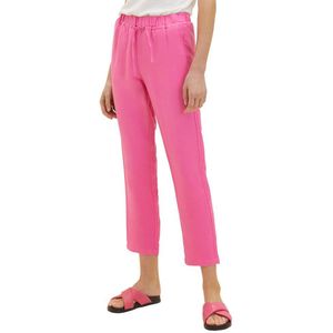 Tom Tailor Pants Loose Fit Linen Cropped 1036637 Pants Roze 36 / 28 Vrouw