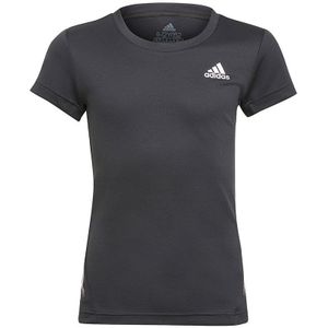 Adidas Aeroready 3 Stripes Short Sleeve T-shirt Zwart 9-10 Years