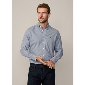 Hackett Brushed Puppytooth Overhemd Met Lange Mouwen