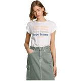 Pepe Jeans - PL505894 - T-shirt - Wit - Korte Mouwen - Biologisch Katoen - Duurzaam