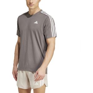 Adidas Own The Run 3 Stripes Short Sleeve T-shirt Grijs L / Regular Man