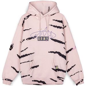 Grimey Cloven Tongues All Over Print Vintage Hoodie Beige 2XS Man