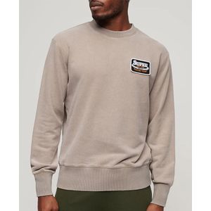 Superdry - M2013682A - Sweatshirt - Bruin - Losse Pasvorm - Lange Mouwen - Katoen