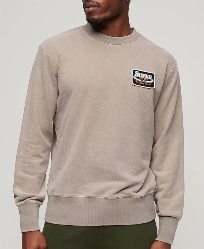 Superdry - M2013682A - Sweatshirt - Bruin - Losse Pasvorm - Lange Mouwen - Katoen