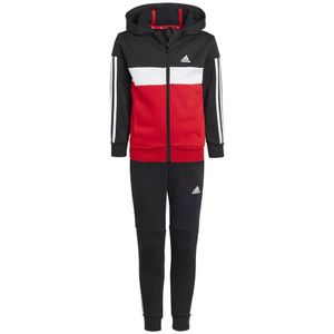 Adidas Tiberio 3 Stripes Colorblock Fleece Tracksuit Rood,Zwart 6-7 Years