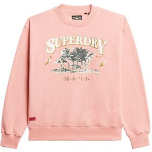 Superdry Travel Souvenir Loose Sweatshirt Roze L Vrouw
