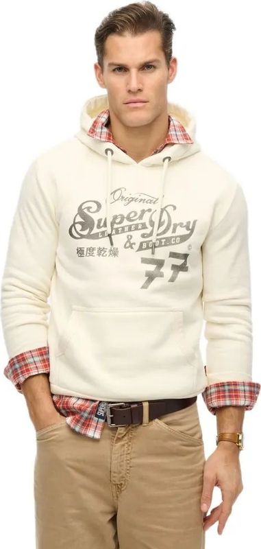 Superdry Leather & Boot Co Script Hoodie