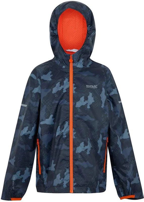 Regatta - Printed Lever II - Kinderjas - Blauw - Waterdicht