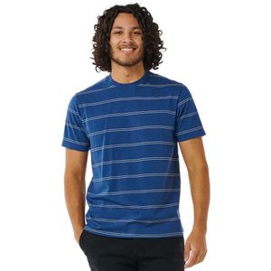 Rip Curl Plain Stripe Short Sleeve T-shirt Blauw L Man