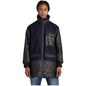 G-star Long Teddy Quilted Liner Jacket Blauw XS Vrouw