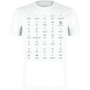 Montura Topographic Short Sleeve T-shirt Wit 2XL Man