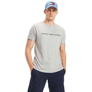 Tommy Hilfiger Logo Short Sleeve T-shirt Grijs L Man