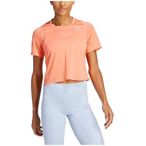 Adidas Fast Crop Short Sleeve T-shirt Oranje M Vrouw