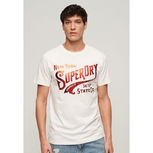 Superdry Metallic Workwear Graphic Short Sleeve T-shirt Wit L Man