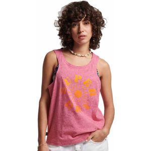 Superdry Vintage Nostalgia Sleeveless T-shirt Roze S Vrouw