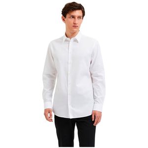 Selected Nathan-solid Long Sleeve Shirt Wit 3XL Man