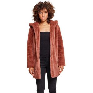 Urban Classics Teddy Coat Roze 3XL Vrouw