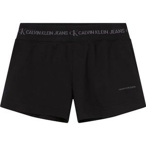 Calvin Klein Jeans Logo Trim Knit Shorts Zwart L Vrouw