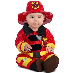 Viving Costumes Firefighter Baby Custom Rood 12-24 Months