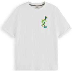 Scotch & Soda Graphic Short Sleeve T-shirt Wit L Vrouw