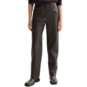 Scotch & Soda Aurora Faux Leather Straight Leg Hoge Taille Broek