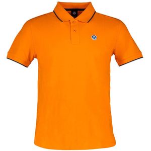 North Sails Logo Short Sleeve Polo Oranje 3XL Man