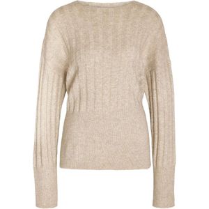 Noisy May Viola O Neck Sweater Beige XL Vrouw