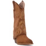 Xti - 144467 - Enkellaarsjes - Bruin - Casual - Hakhoogte 5 tot 8 cm