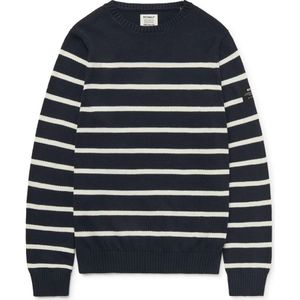 ECOALFvoor mannen. MCMGAKNLIMO00639S24-093 Limo marine trui (S), Casual, Lange mouwen, Biologisch katoen, Duurzaam, Marineblauw
