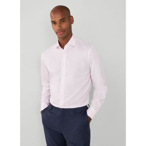 Hackett Luxe Poplin Long Sleeve Shirt Roze XL Man