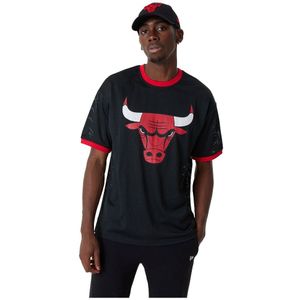 New Era 60357112 Nba Team Logo Mesh Chicago Bulls Short Sleeve T-shirt Zwart L Man