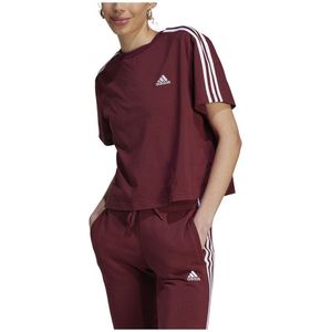 Adidas Essentials 3 Stripes Single Short Sleeve T-shirt Paars XS Vrouw