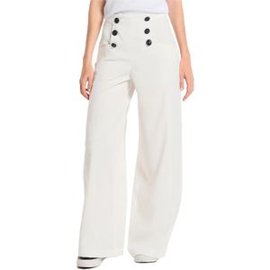 Victorio & Lucchino - 300058028 - Broek - Wit - Lage Stijging - Decoratieve Knopen