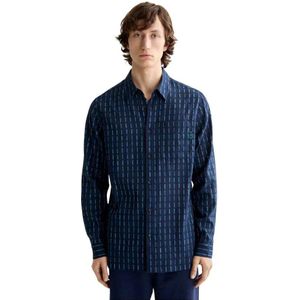 Scotch & Soda Striped Cotton Voile Overhemd Met Lange Mouwen