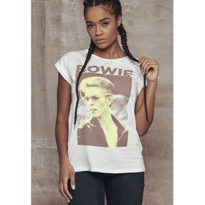 Mister Tee David Bowie Short Sleeve T-shirt Wit XS Vrouw