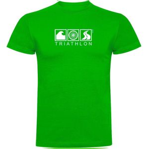 Kruskis Triathlon Short Sleeve T-shirt Groen XL Man