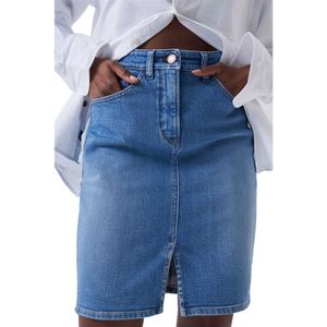 Salsa Jeans Push In Secret Glamour Denim Midi Skirt Blauw 28 Vrouw