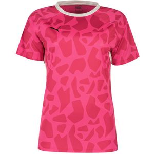 Puma Teamliga Graphic Short Sleeve T-shirt Roze S Vrouw