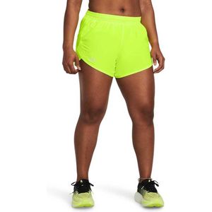 Under Armour Fly By 3in Shorts Geel M Vrouw
