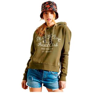 Superdry Military Logo Crop Hoodie