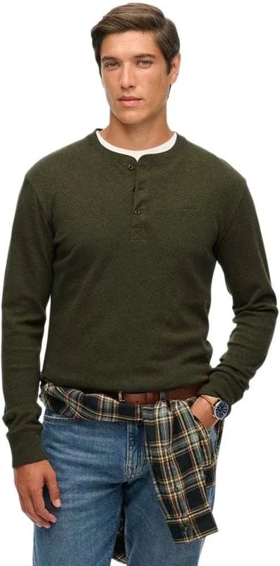 Superdry - Vintage Logo - T-shirt - Lange Mouwen - Halve Knopen