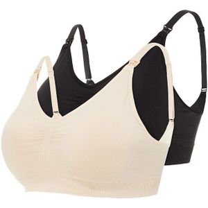 Mamalicious Lija Feed Me Maternity Bra 2 Units Beige S-M Vrouw