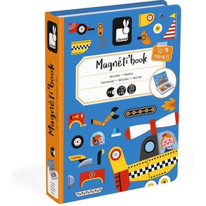 Magnetibook Racers - 50 magneten, 18 kaarten (Janod)