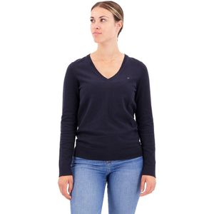 Tommy Hilfiger Heritage V-neck Sweater Blauw 2XS Vrouw