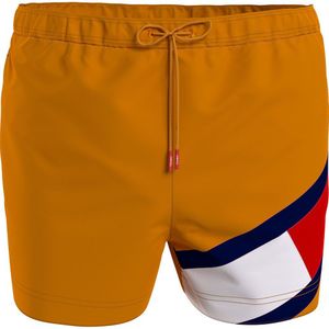 Tommy Hilfiger Colour Blocked Slim Fit Mid Length Swimming Shorts Oranje M Man
