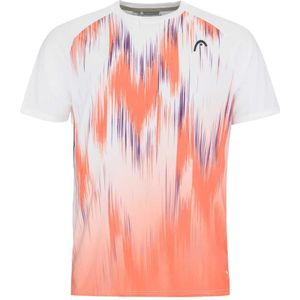 Head Racket Topspin Short Sleeve T-shirt Wit,Oranje 176 cm Jongen